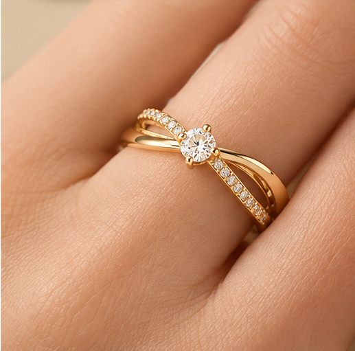 Minimal Gold Stack Ring