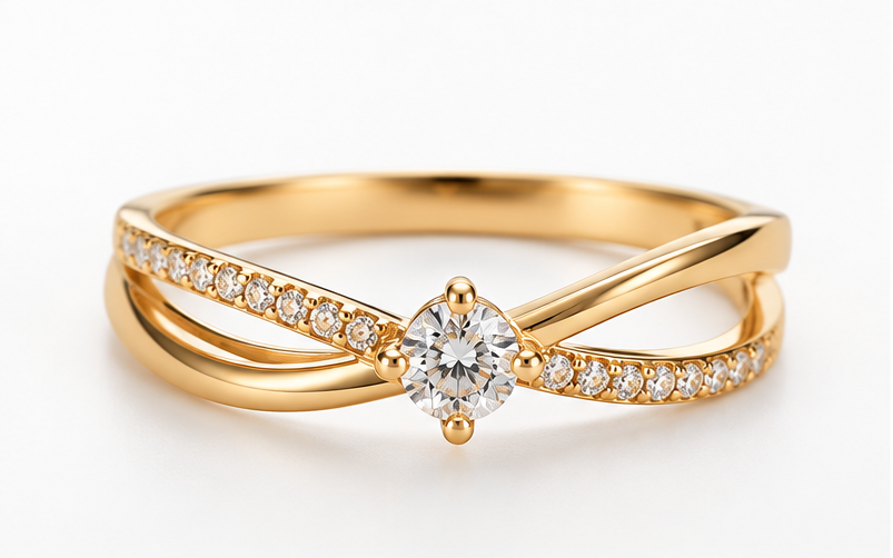 Minimal Gold Stack Ring