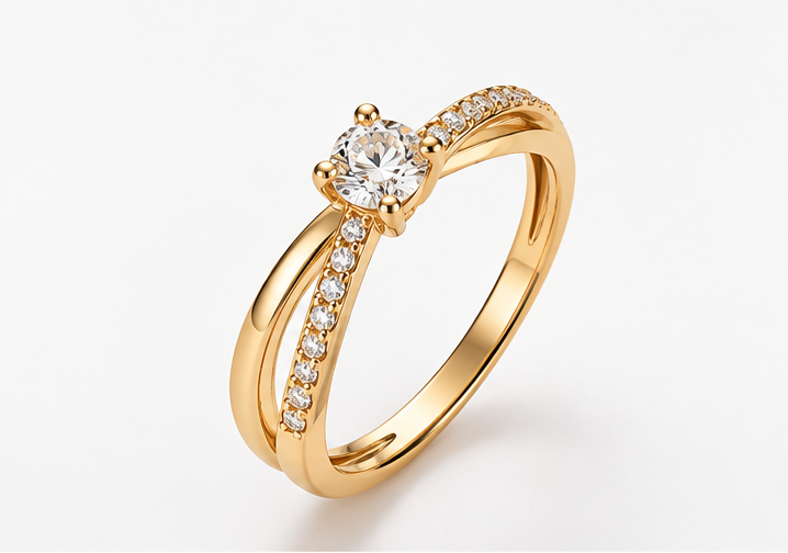 Minimal Gold Stack Ring